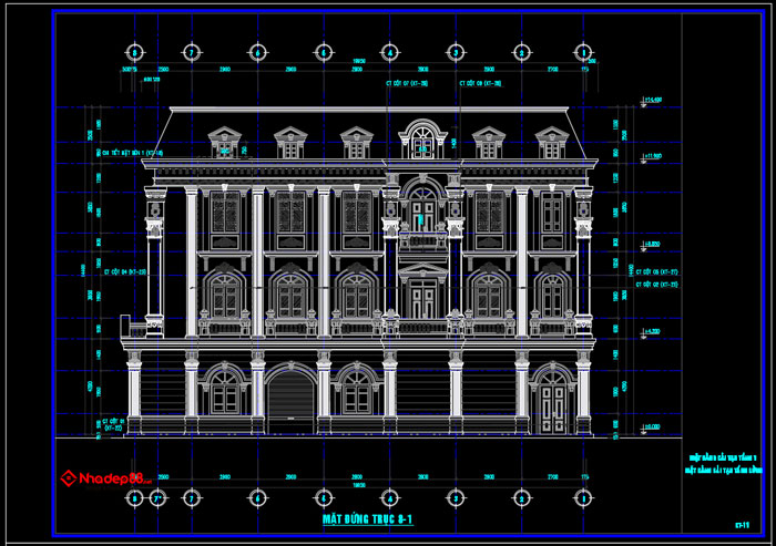 biệt thự tân cổ điển 3 tầng