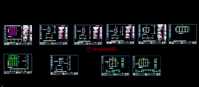 bản vẽ cad cửa xingfa tham khảo