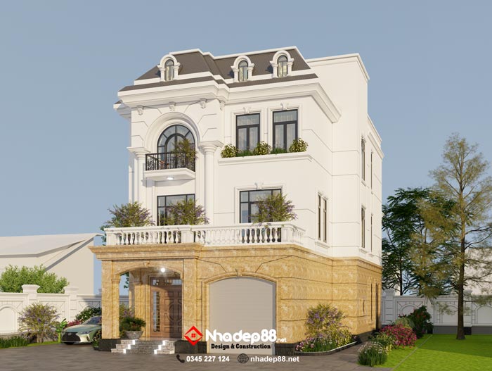 biệt thự tân cổ điển 3 tầng nhadep88
