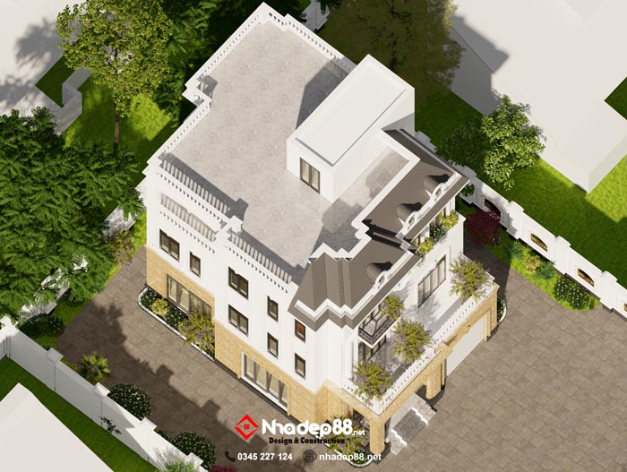 biệt thự tân cổ điển 3 tầng nhadep88