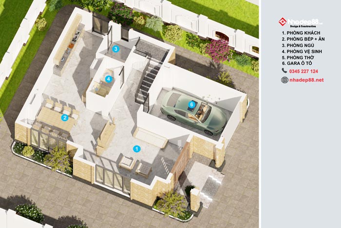 biệt thự tân cổ điển 3 tầng nhadep88