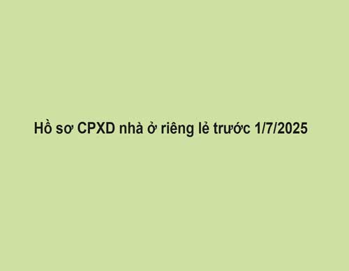 hồ sơ cấp phép xây dựng