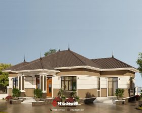 Biệt Thự Mái Nhật 1 Tầng – Giải Pháp Xây Nhà Trọn Gói