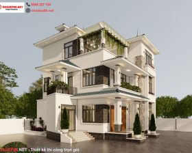 thiết kế mái nhật 3 tầng nhadep88net
