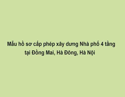 mẫu cấp phép xây dưng nhà phố 4 tầng thao khảo