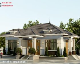 mẫu thiết kế mái nhật 1 tầng 3 phòng ngủ 2025