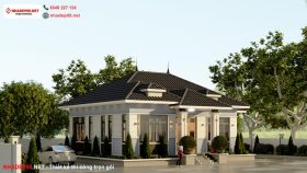mẫu thiết kế mái nhật 1 tầng 3 phòng ngủ 2025