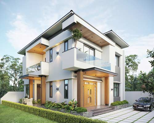 thiết kế kết cấu biệt thự 2 tầng nhadep88.net