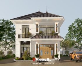 thiết kế mái nhật 2 tầng nhadep88-02