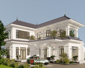 thiết kế mái nhật 2 tầng nhadep88-05