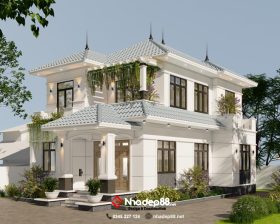 thiết kế mái nhật 2 tầng nhadep88