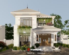 thiết kế mái nhật 2 tầng nhadep88-07
