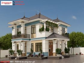thiết kế mái nhật 2 tầng nhadep88net