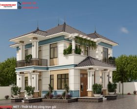 thiết kế mái nhật 2 tầng nhadep88net